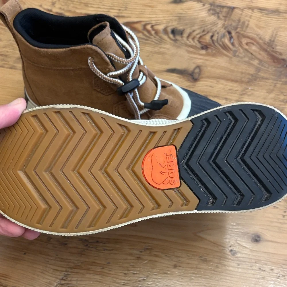 Sorel Brown and Black Waterproof Winter Rain Boots